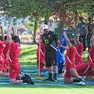 La squadra durante un allenamento