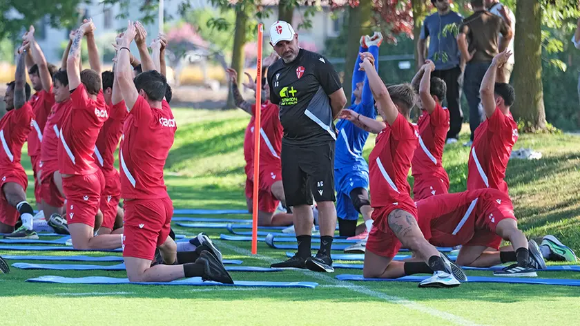 La squadra durante un allenamento