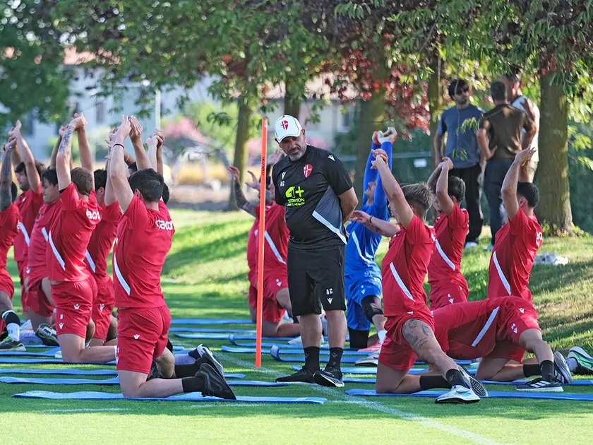 La squadra durante un allenamento