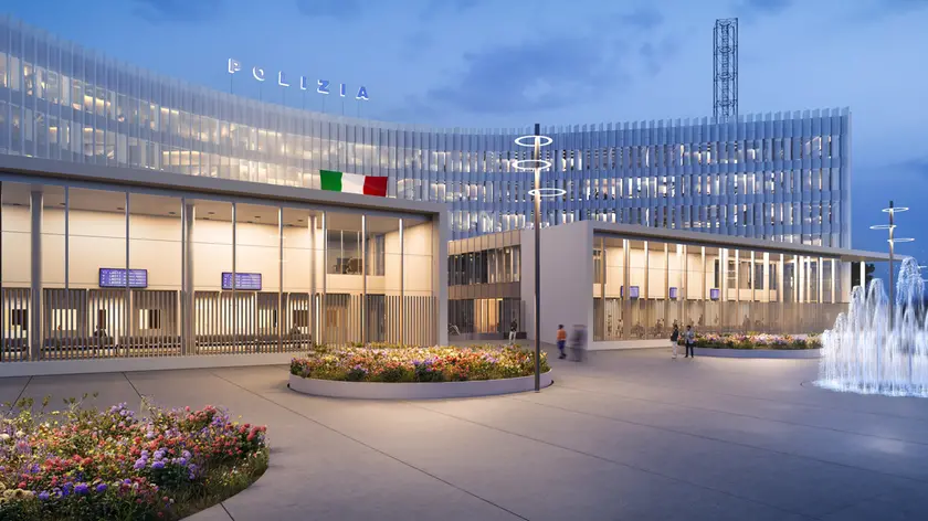 Qui sopra il progetto del complesso della nuova questura in via Anelli