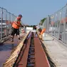 Il cantiere per la nuova linea del tram a Ponte di Brenta