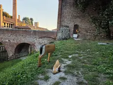 La sagoma vandalizzata