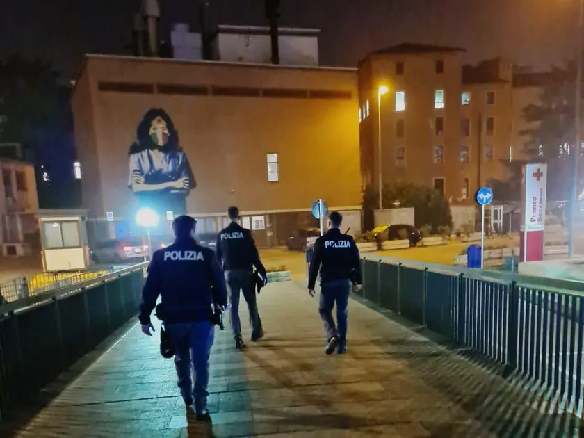La polizia in Azienda Ospedale Università di Padova