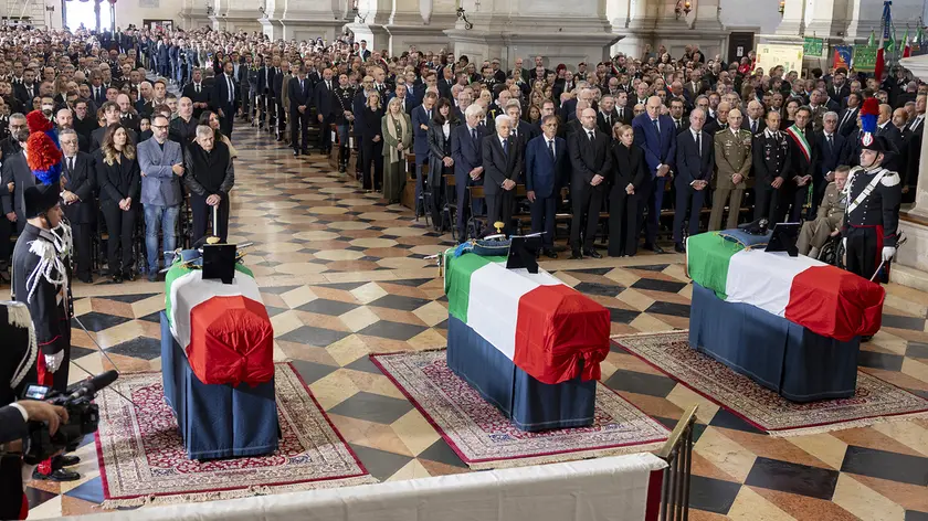 I funerali di Stato del Brigadiere capo Valerio Daprà, del Carabiniere scelto Davide Bernardello e del Luogotenente Marco Piffari
