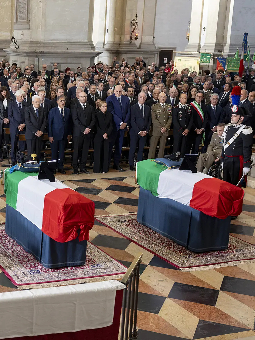 I funerali di Stato del Brigadiere capo Valerio Daprà, del Carabiniere scelto Davide Bernardello e del Luogotenente Marco Piffari