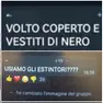 Le chat prima della manifestazione