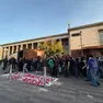 Gli studenti radunati davanti alla stazione di Padova