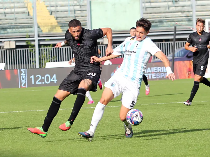 Sconfitta per il calcio Padova contro l'Entella