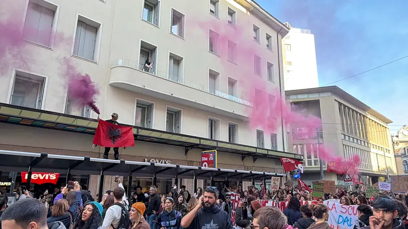 La protesta degli studenti a Padova