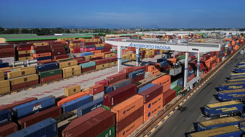 Una panoramica dell’Interporto di Padova in zona industriale