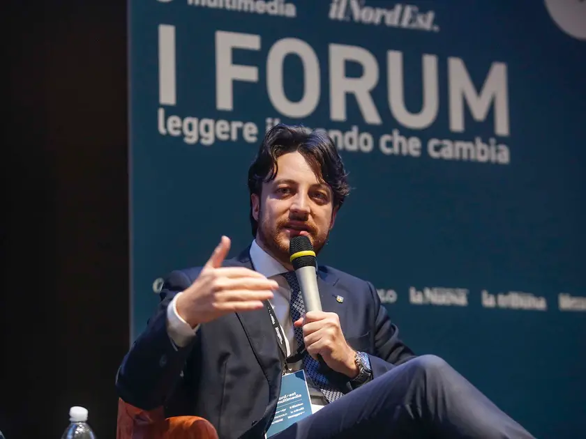 Il presidente del Veneto Alberto Stefani