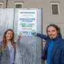 I sindaci Valentina Businarolo e Damiano Fusaro davanti al municipio di Granze