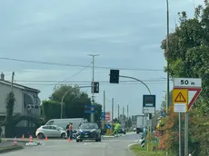 L'incrocio di Abano Terme dove si sono scontrate due auto