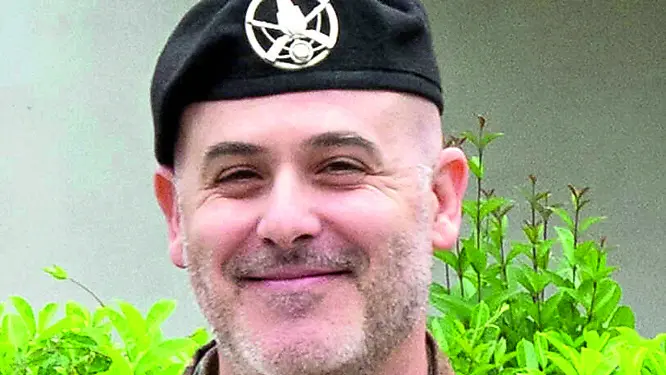 Matteo Ambu con la divisa dell'Esercito
