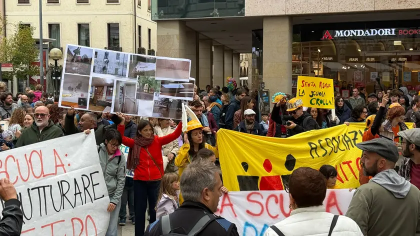 La manifestazione delle famiglie in centro a Padova (foto Nicola Bianchi/Agenzia Bianchi)