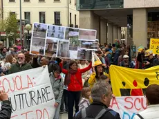 La manifestazione delle famiglie in centro a Padova (foto Nicola Bianchi/Agenzia Bianchi)