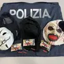 Maschere e petardi sequestrati