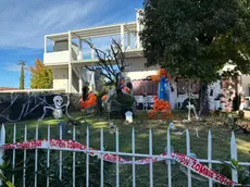Una casa di Gazzo decorata per Halloween