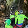 L'intervento di recupero dell'escursionista padovana