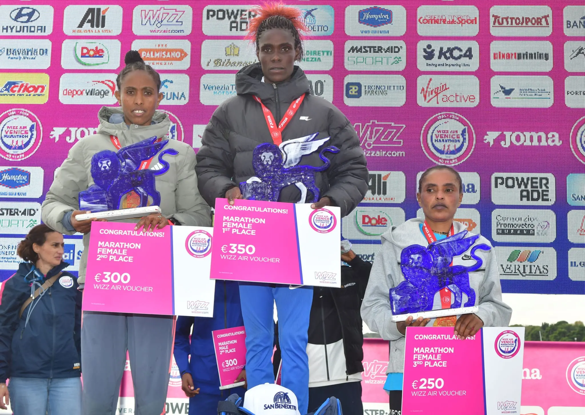 Il podio femminile