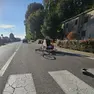L'incidente in via Roma a Brugine