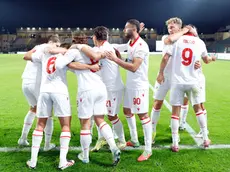 L'esultanza dopo il gol di Artistico