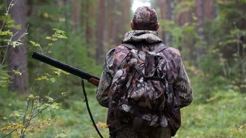 Un cacciatore nel bosco