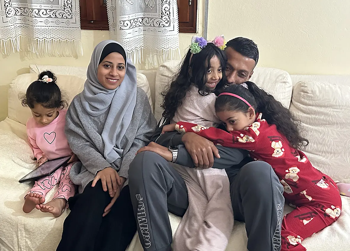 La famiglia riunita a Padova