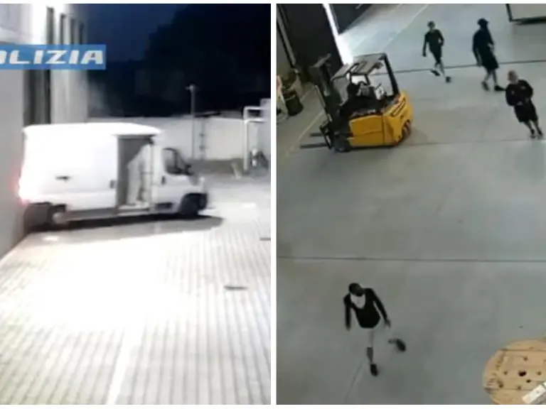 Due immagini della banda in azione