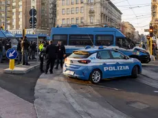 Polizia davanti alla stazione di Padova
