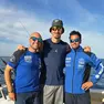 Zlatan Ibrahimovic sulla barca con Federico Maier e Carlo Bissattini