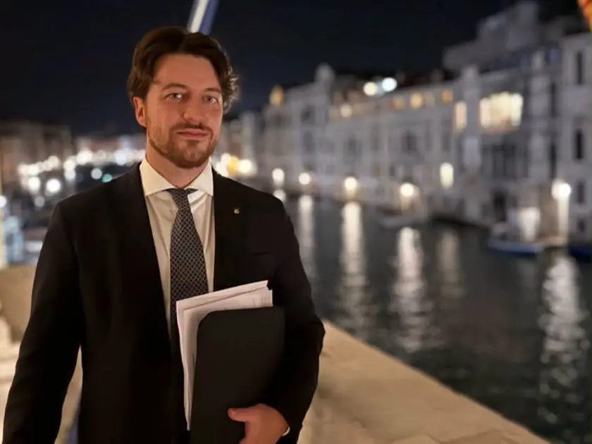 Il presidente della Regione Veneto Alberto Stefani