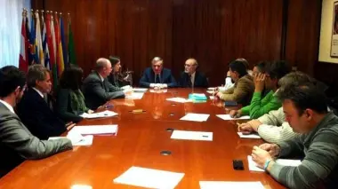 DA SACCONI. L’incontro e a sinistra Castellin, Fim-Cisl provinciale