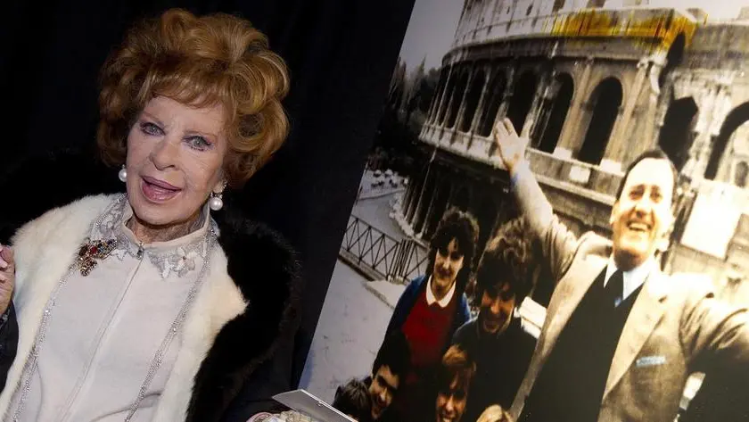 Silvana Pampanini alla mostra 'Alberto Sordi e la sua Roma' al complesso del Vittoriano a Roma, 14 febbraio 2013. ANSA/CLAUDIO PERI