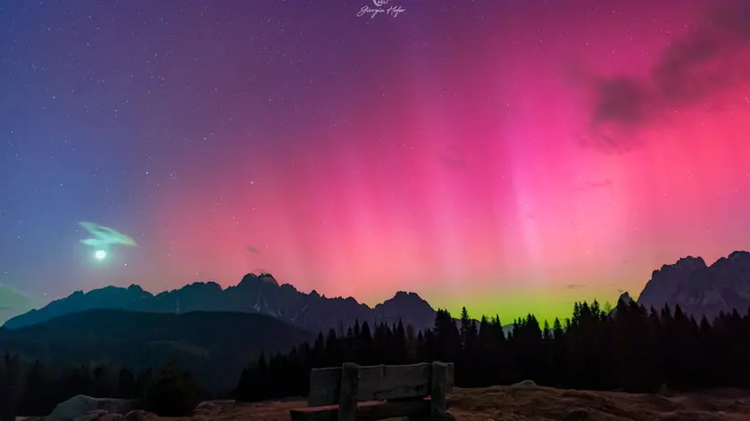 L'aurora boreale in Veneto
