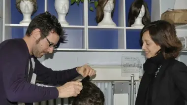 Simone Rampazzo al lavoro nel salone dello Iov