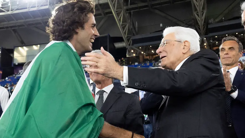 Roma - Il Presidente della Repubblica Sergio Mattarella con Gianmarco Tamberi, oggi 11 giugno 2024. (Foto di Paolo Giandotti - Ufficio Stampa per la Stampa e la Comunicazione della Presidenza della Repubblica)
