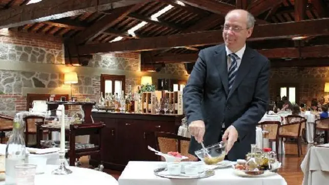 Erminio Alajmo nel ristorante La Montecchia