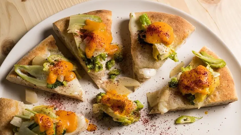 La pizza "Dalla Terra" che è valsa il primo premio a "Gigi Pipa" di Este