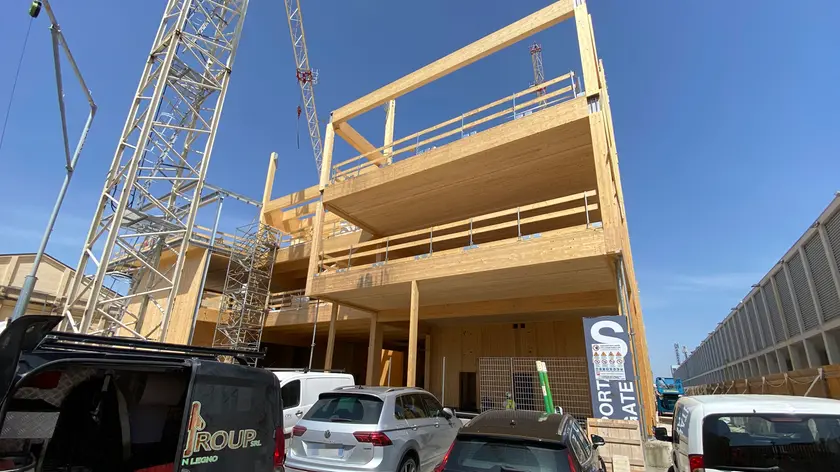 Il cantiere per la facoltà di Ingegneria in via Tommaseo a Padova (Agenzia Bianchi)