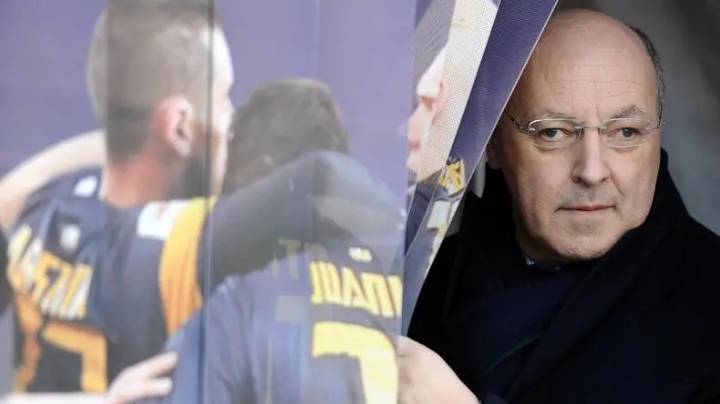 Giuseppe Marotta, Juventus' sporting director, during the Italian Serie A soccer match beetween Juventus FC and Hellas Verona FC at Bentegodi Stadium in Verona, 9 February 2014. ANSA/ VENEZIA