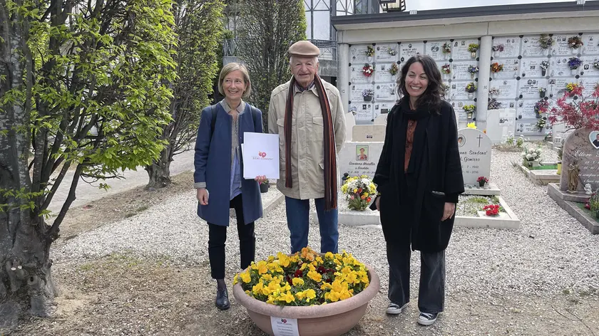 Elvio Beraldin con Francesca Benciolini e Marta Nalin (foto Bianchi)