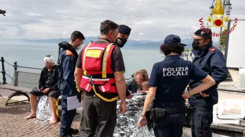 Le persone salvate e portate al sicuro