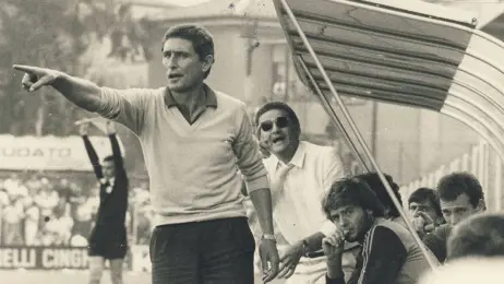 Bruno Giorgi sulla panchina del Padova all'Appiani