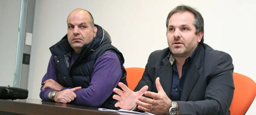 SALMASO.CONFERENZA STAMPA GS GALLIERA.da sx BOLOGNINO NOEMI, SERGIO E MICHELE