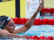 Quadarella Simona of Italy compete at Women 400m Freestyle during the 60th Settecolli Swimming Trophy, Rome, 23 June 2024. ANSA/FABIO FRUSTACI