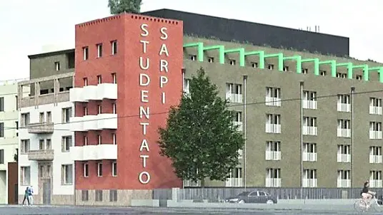 La ricostruzione virtuale del nuovo edificio per lo studentato