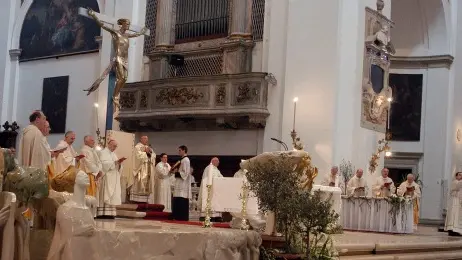 Celebrazione pasquale nella cattedrale con il vescovo Antonio Mattiazzo