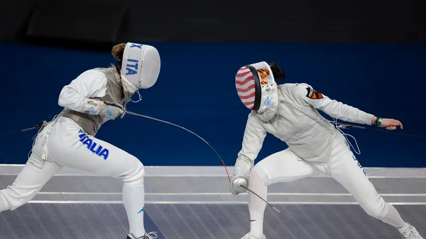Martina Favaretto in azione contro Maia Mei Weintraub (Usa)