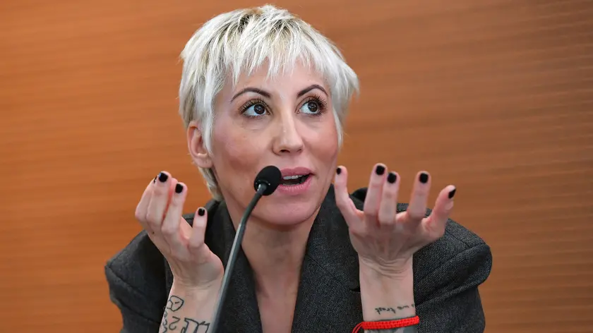 La Cantautrice Malika Ayane durante la presentazione del XV Rapporto Civita ÔNext Gen AIÕ Roma, 05 dicembre 2024. ANSA/FABIO CIMAGLIA (NPK)